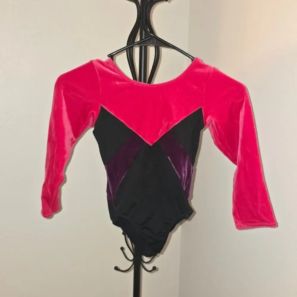 Danskin Freestyle Colorful Long-Sleeve Leotard 6x Small